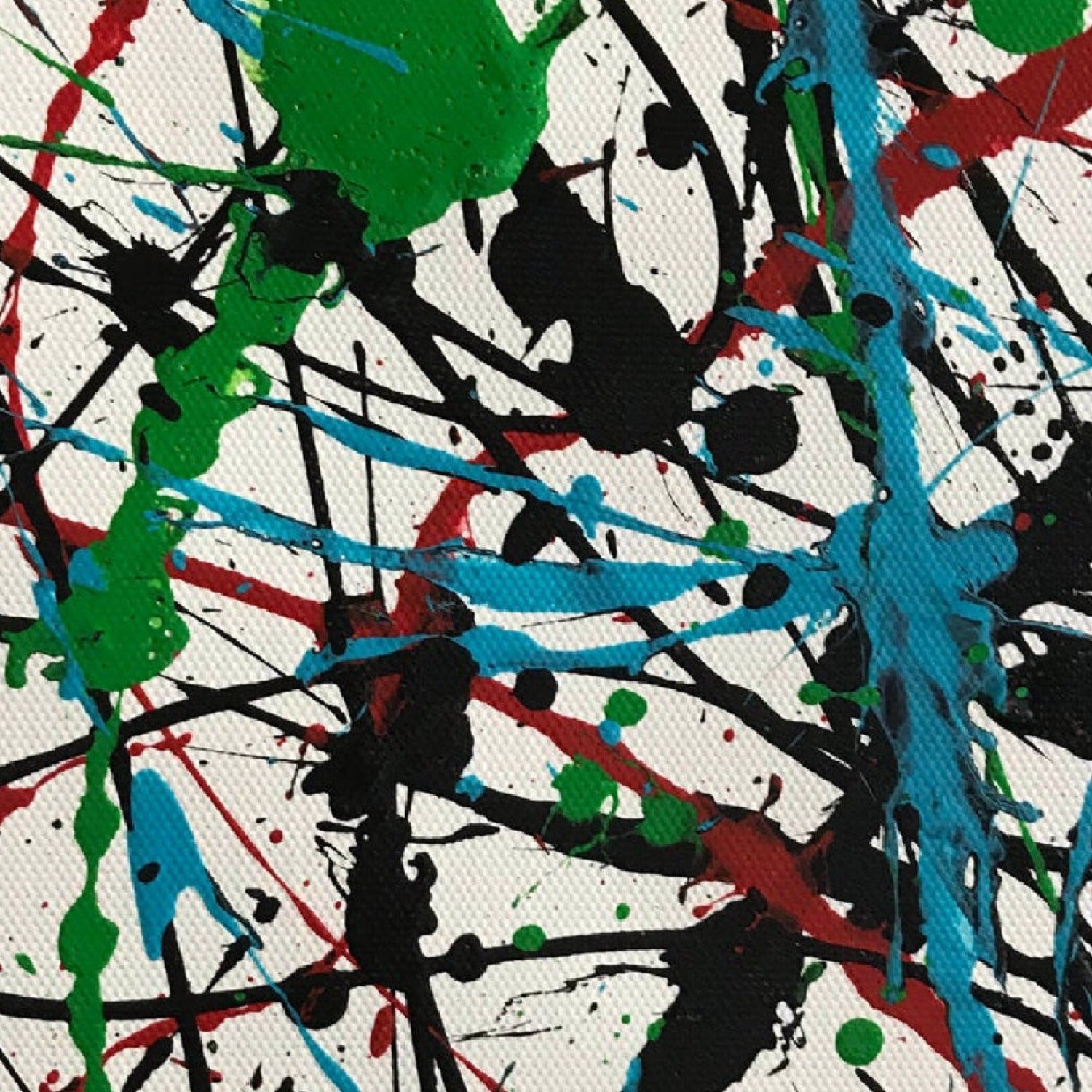 Jackson Pollock Style Drip Abstract Oil Painting