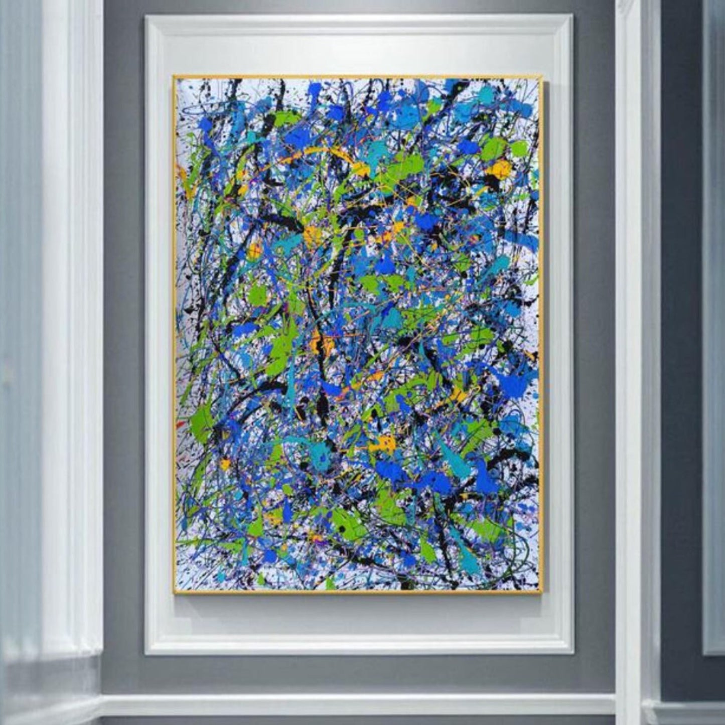 Jackson Pollock 100% Hand Painted Drip Style Art