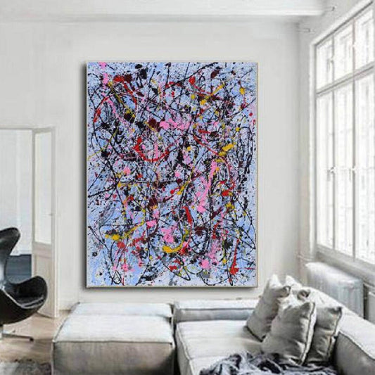 Colourful Jackson Pollock 100% Hand Painted Art