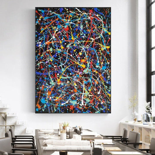 Acrylic Pollock Style Hand Painted Oil Painting