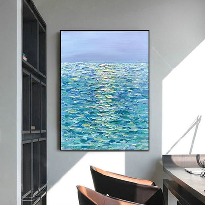 Original Thick Textured Seascape Palette Knife Art
