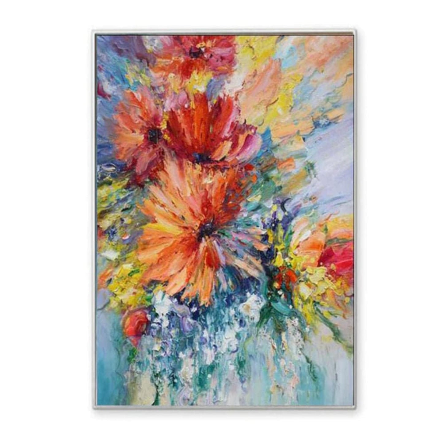 Beautiful Flowers Abstract Blossom Floral Painting