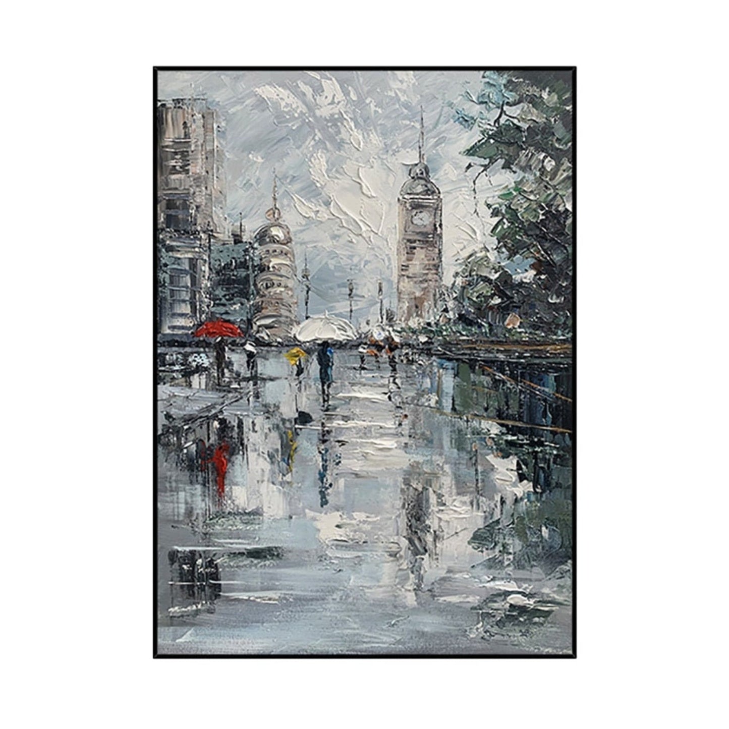 Beautiful City Landscape 100% Hand Painted Artwork