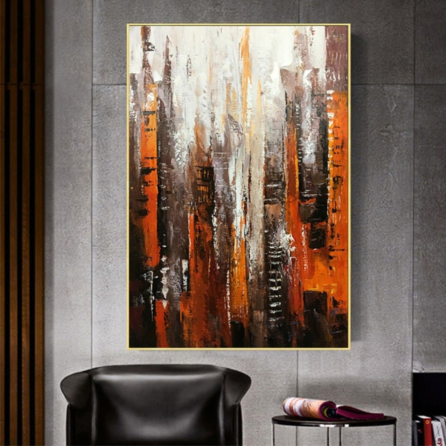 Modern Metropolis Cityscape 100% Hand Painted Art