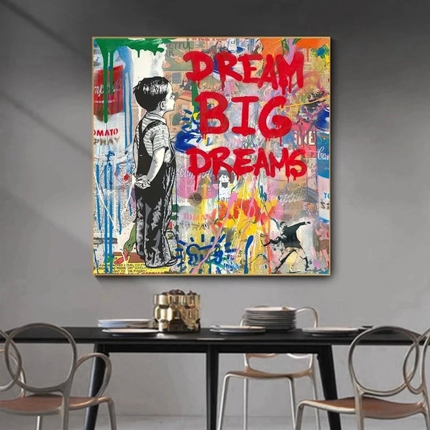 Big Dreams Alec Monopoly Graffiti Pop Art Painting