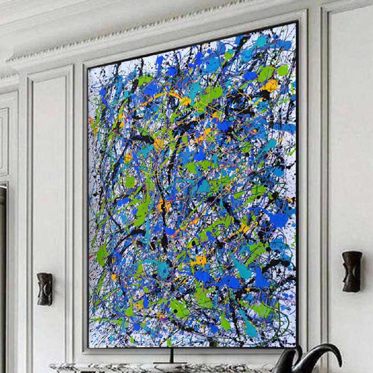 Jackson Pollock 100% Hand Painted Drip Style Art