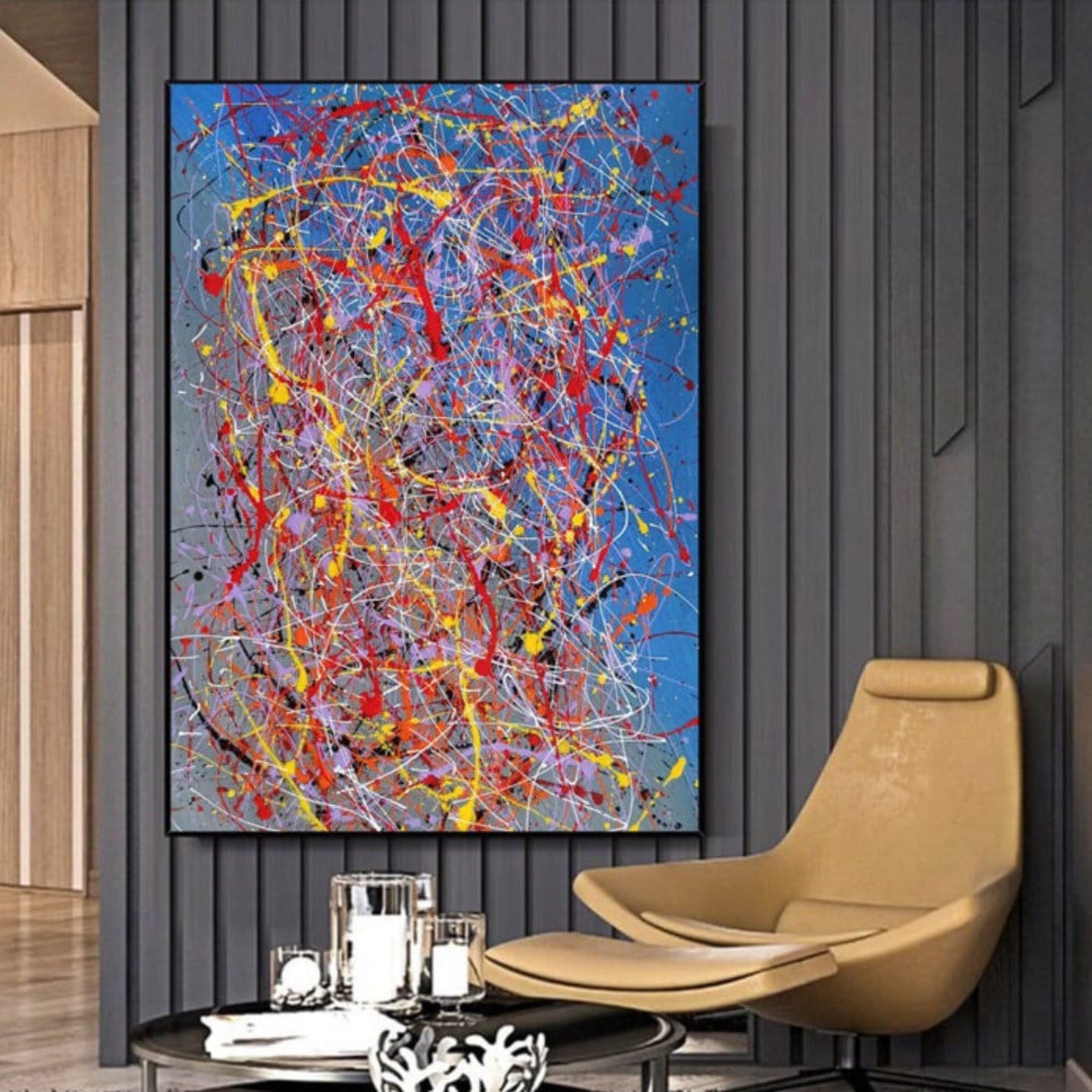 Original Acrylic Drip Hand Painted Wall Painting