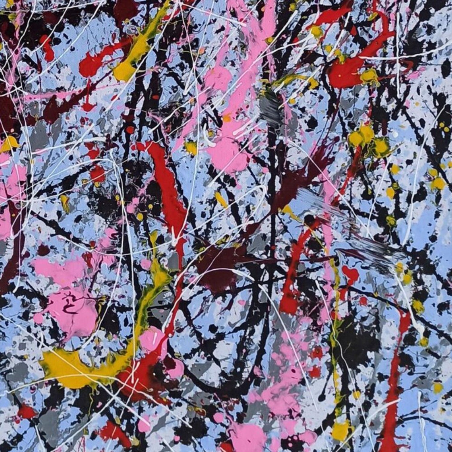 Colourful Jackson Pollock 100% Hand Painted Art