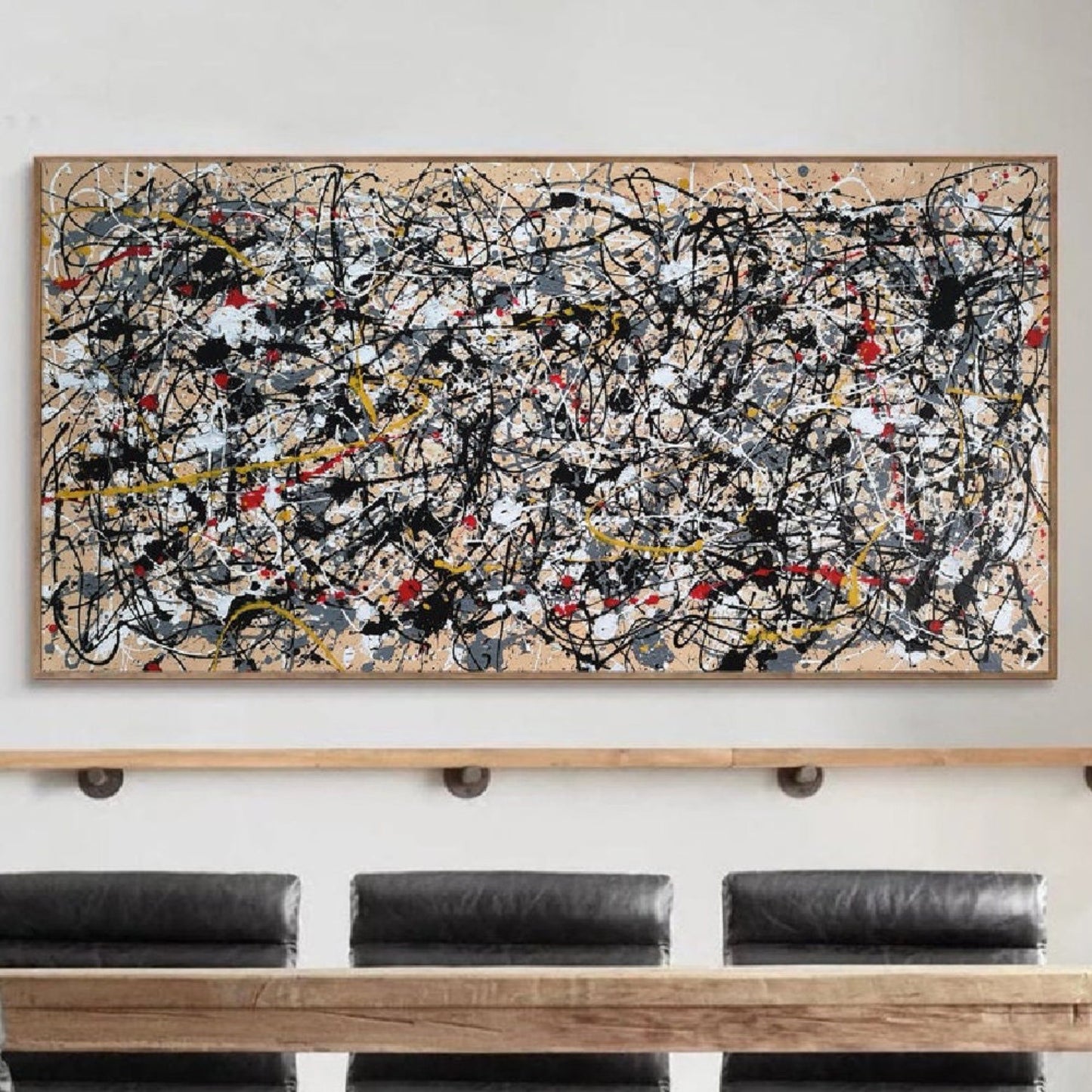 Jackson Pollock Style 100% Hand Painted Modern Art