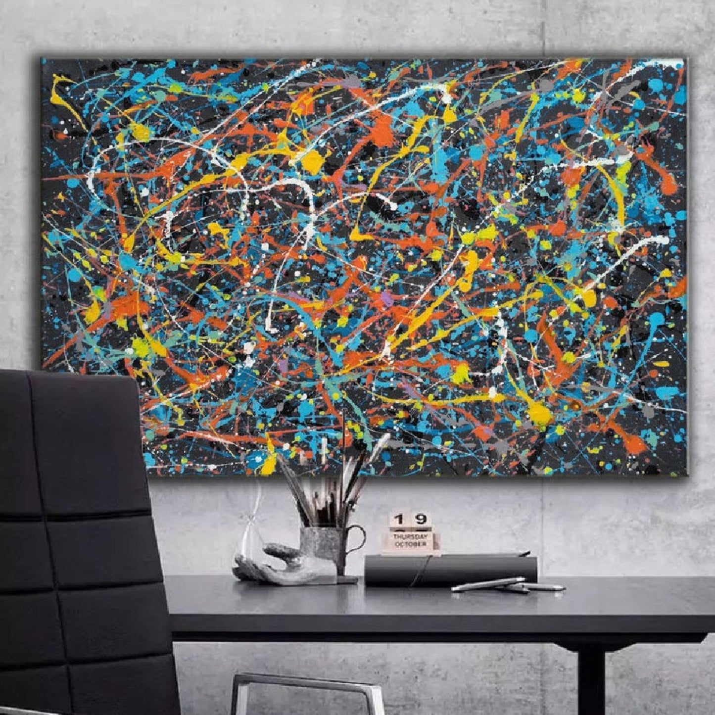 Abstract 100% Hand Painted Jackson Pollock Artwork