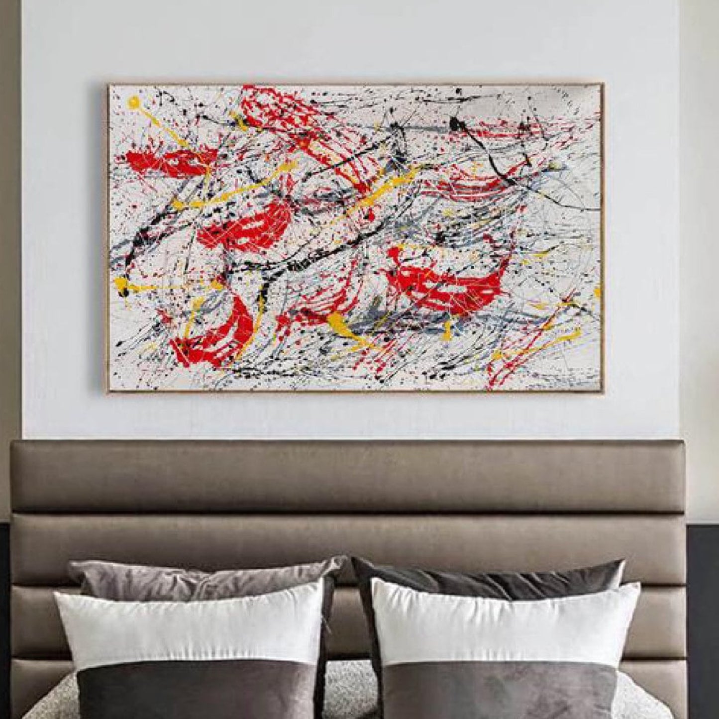 Contemporary 100% Hand Painted Modern Splatter Art