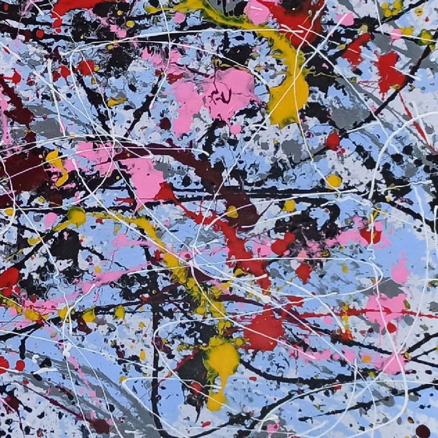 Jackson Pollock Style Unique Abstract Oil Painting