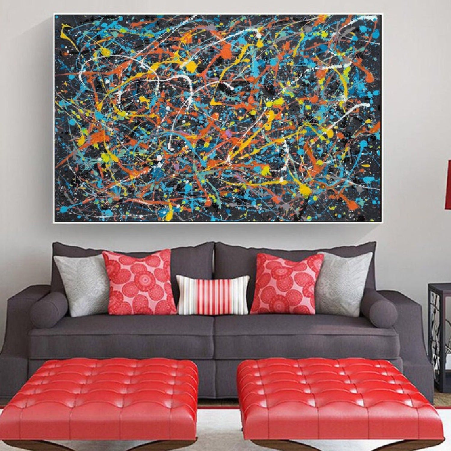 100% Hand Painted Iconic Jackson Pollock Art