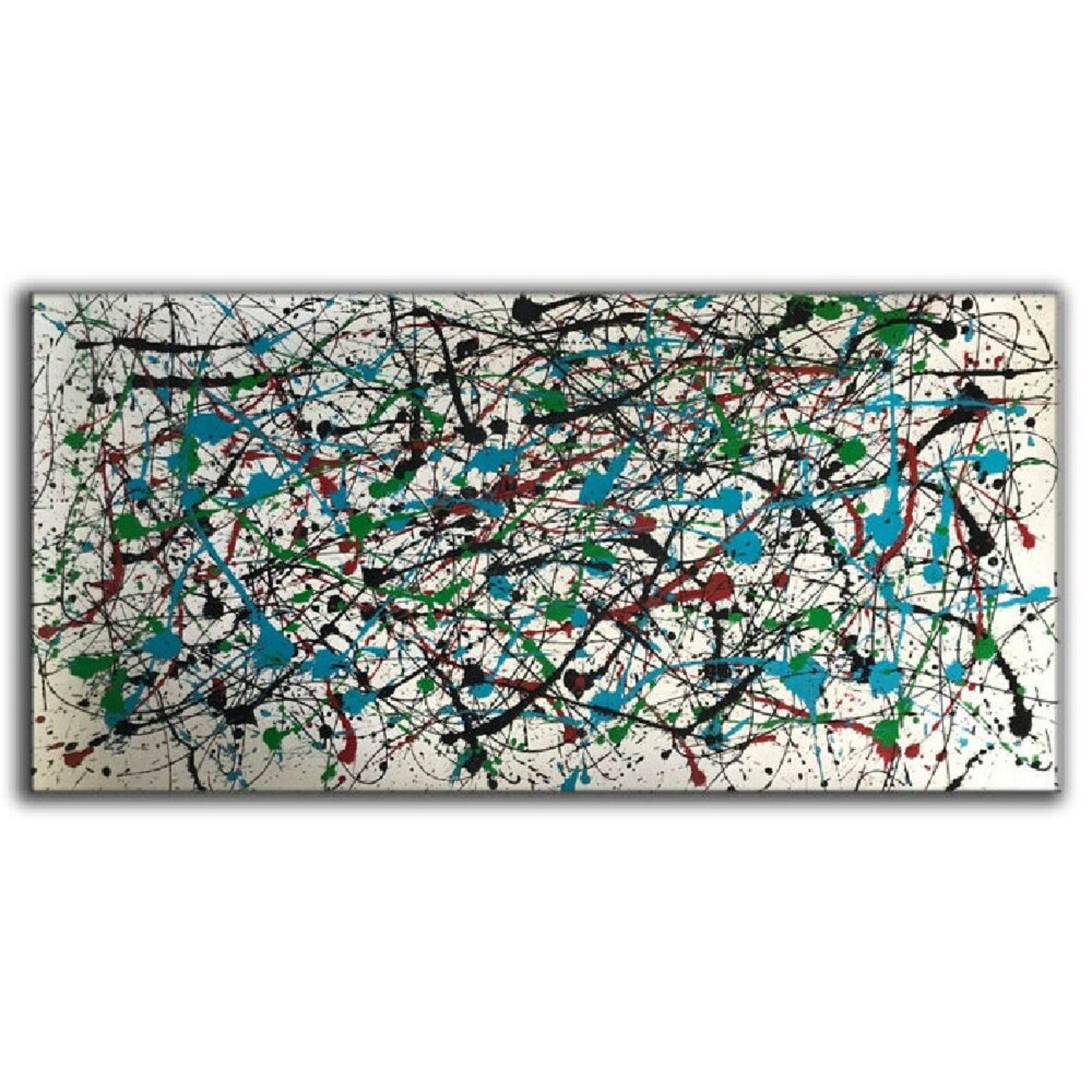 Jackson Pollock Style Drip Abstract Oil Painting