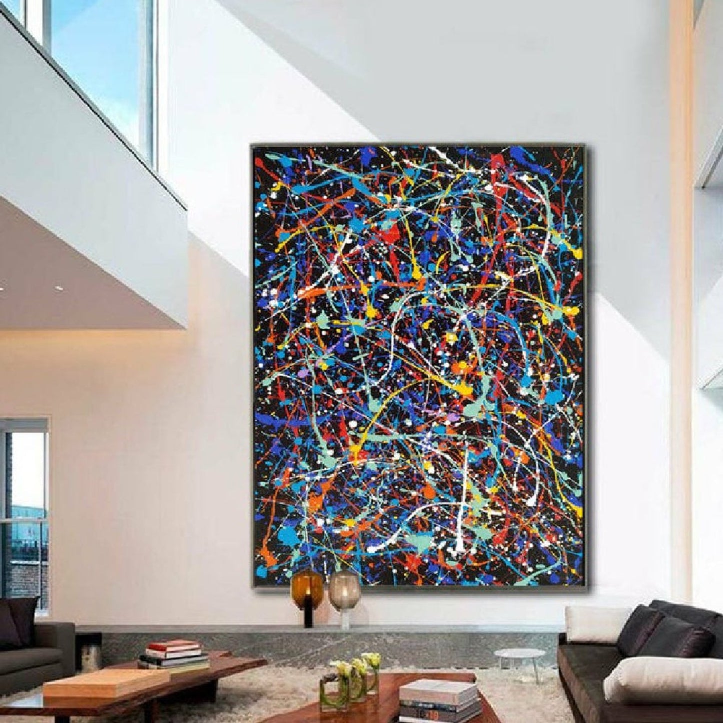 Acrylic Pollock Style Hand Painted Oil Painting