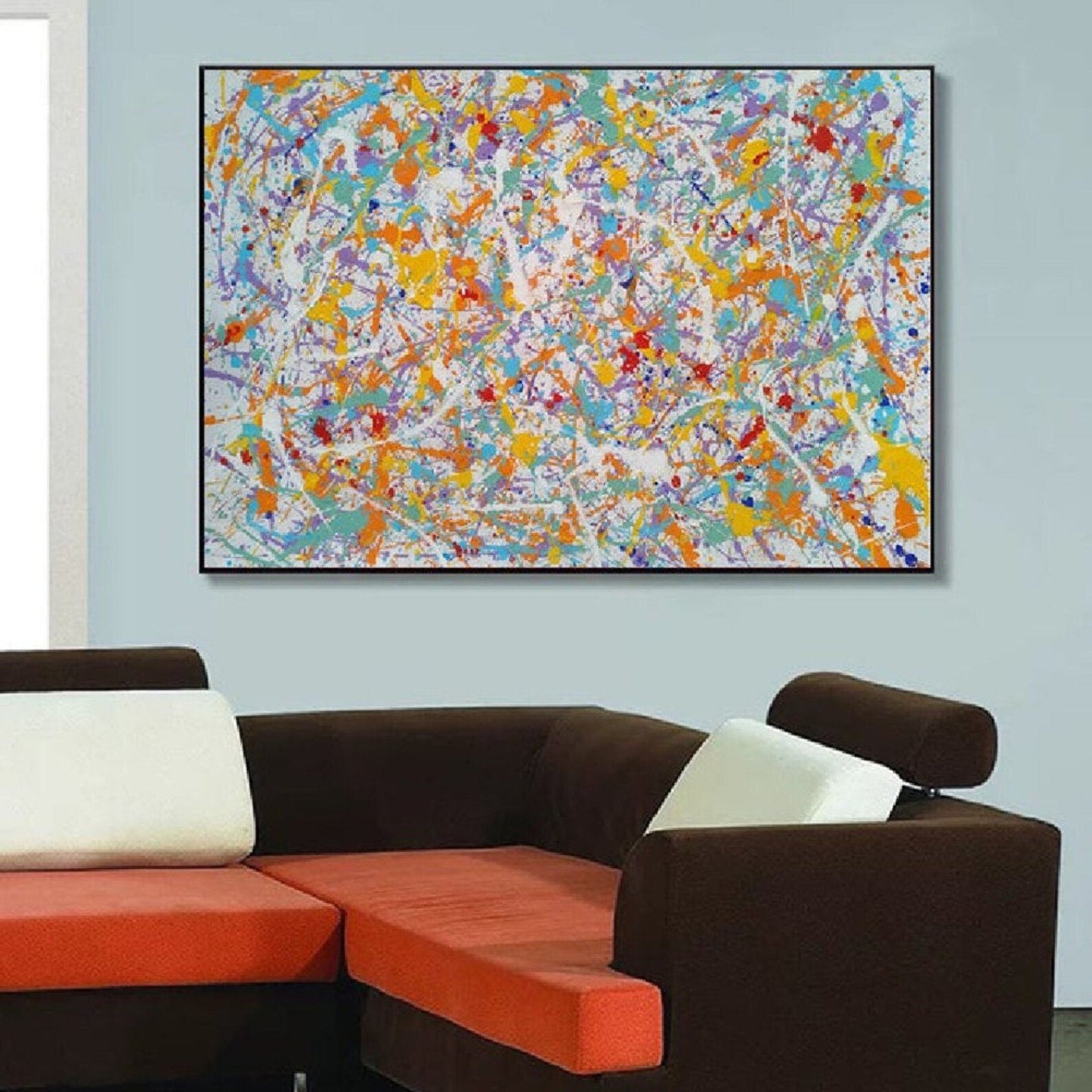 Original Acrylic Pollock Style Modern Oil Painting