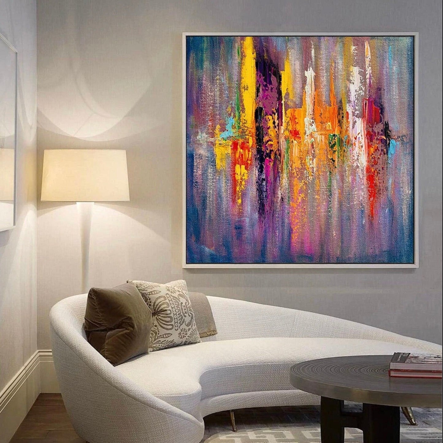 Modern Cityscape 100% Hand Painted Abstract Art