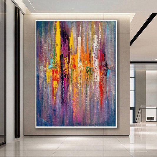 Modern Cityscape 100% Hand Painted Abstract Art