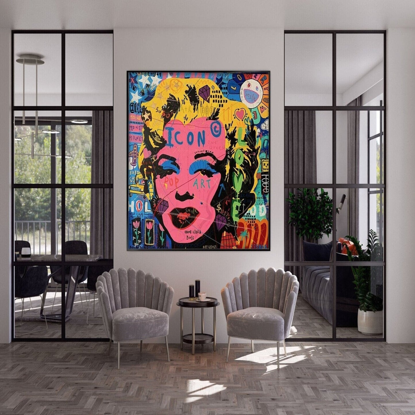 Marilyn Monroe Icon Hand Painted Graffiti Painting