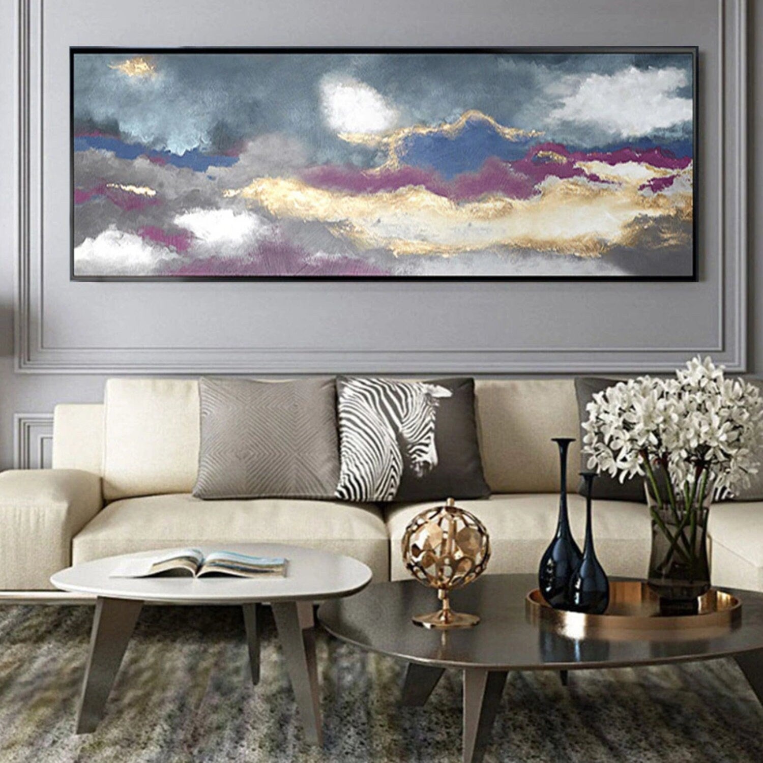 Beautiful Rainy Sky 100% Hand Painted Wall Artwork