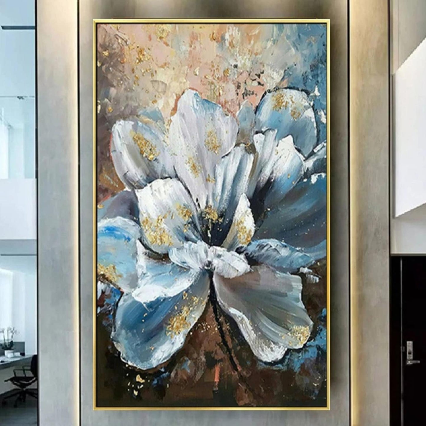 Pretty Flower Bloom 100% Hand Painted Modern Art