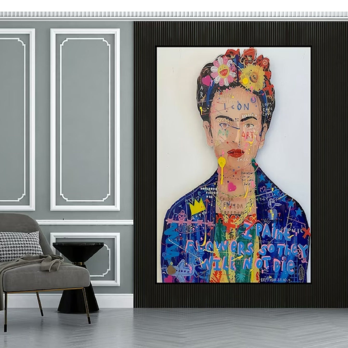 Frida Kahlo 100% Hand Painted Acrylic Wall Pop Art