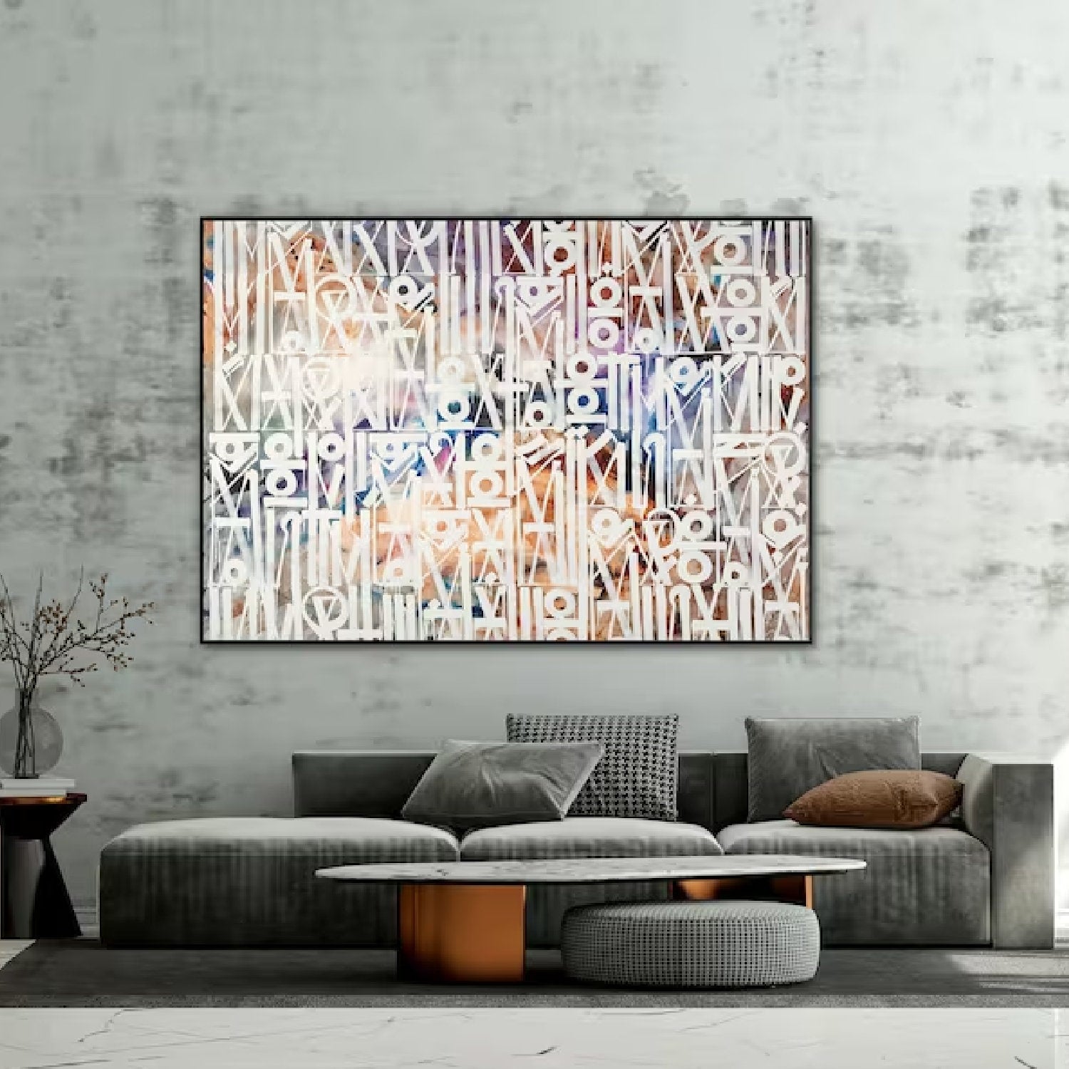 Retna-Inspired Calligraphy Abstract Replica Painting