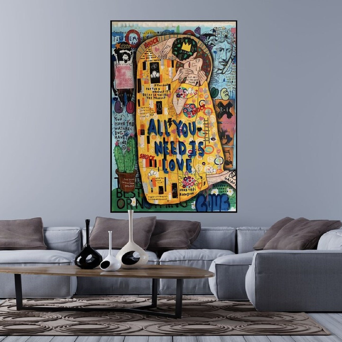 All You Need is Love 100% Hand Painted Pop Art