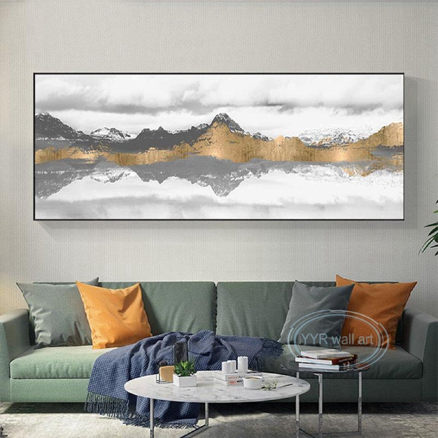 Acrylic Mountain Range 100% Hand Painted Wall Art