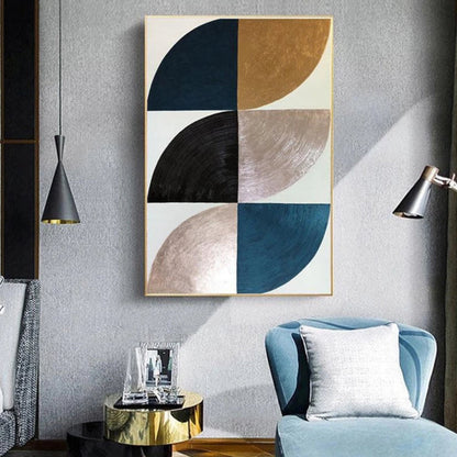 Geometric Luxury 100% Hand Painted Minimalist Art