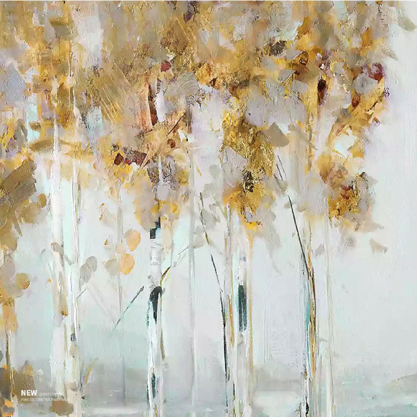 Beautiful Birch Trees 100% Hand Painted Wall Art