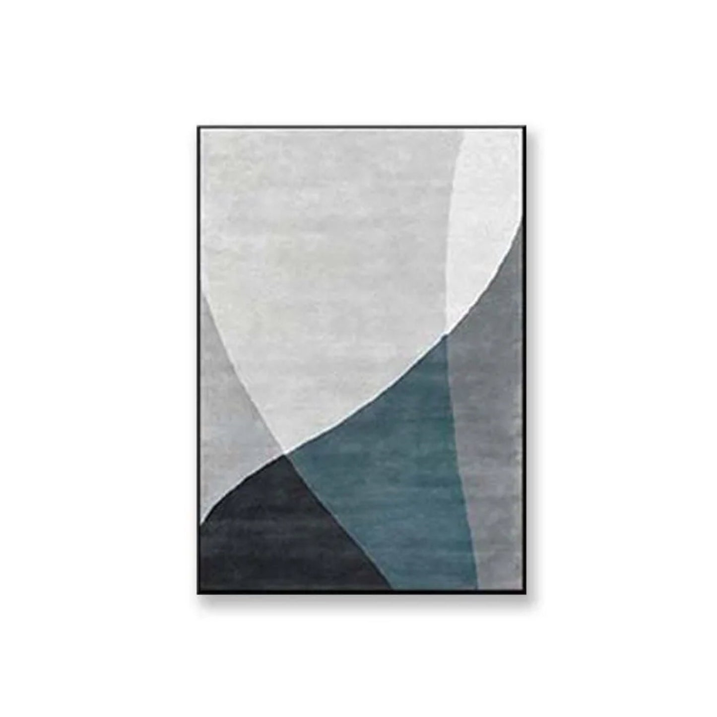 Grey Blue Black Minimalist Hand Painted Wall Art