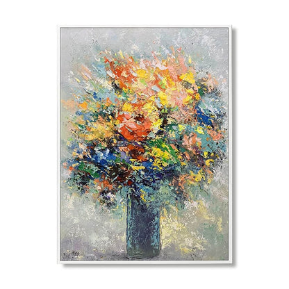 Impressionist Flower Vase 100% Hand Painted Art
