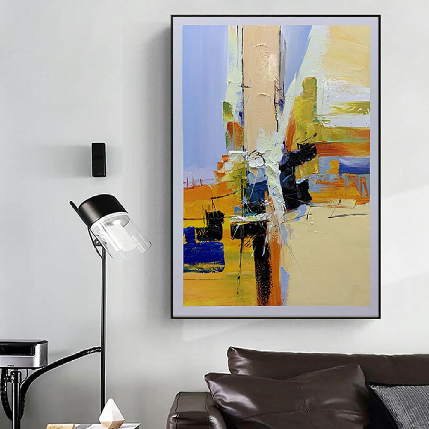 Minimalist Colourful 3D Textured Abstract Painting