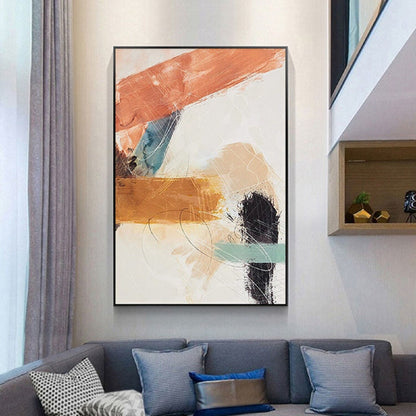 Acrylic Neutral Colour 100% Hand Painted Wall Art