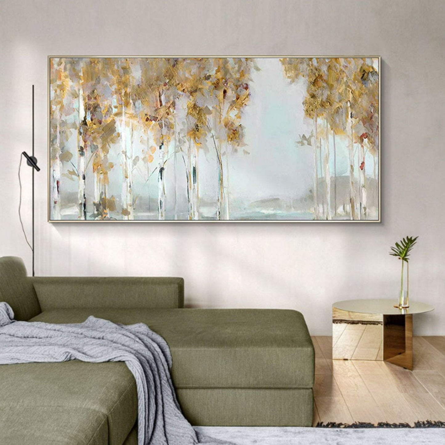 Beautiful Birch Trees 100% Hand Painted Wall Art