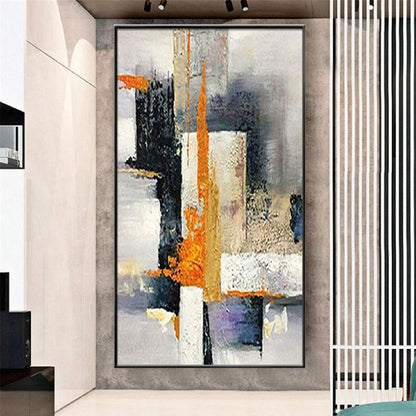 Textured Geometic 100% Hand Painted Minimal Art 