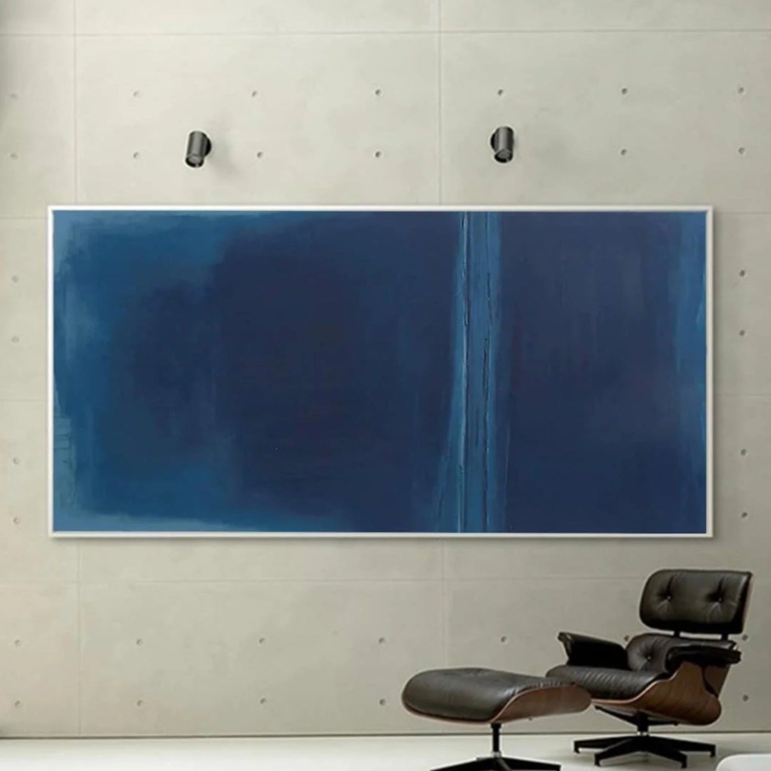 Large Contemporary Dark Blue Abstract Painting – My Modern Art
