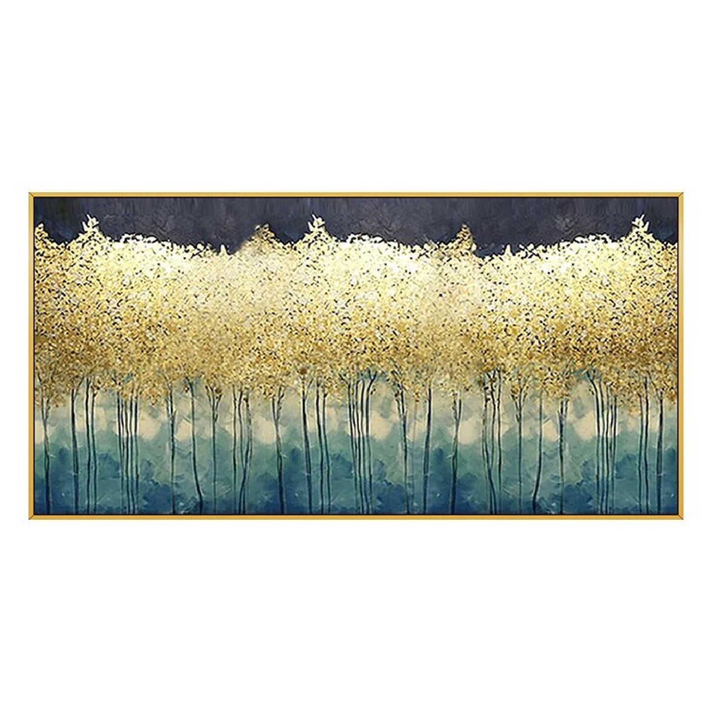 Minimalist Golden Forest Abstract Nordic Wall Art